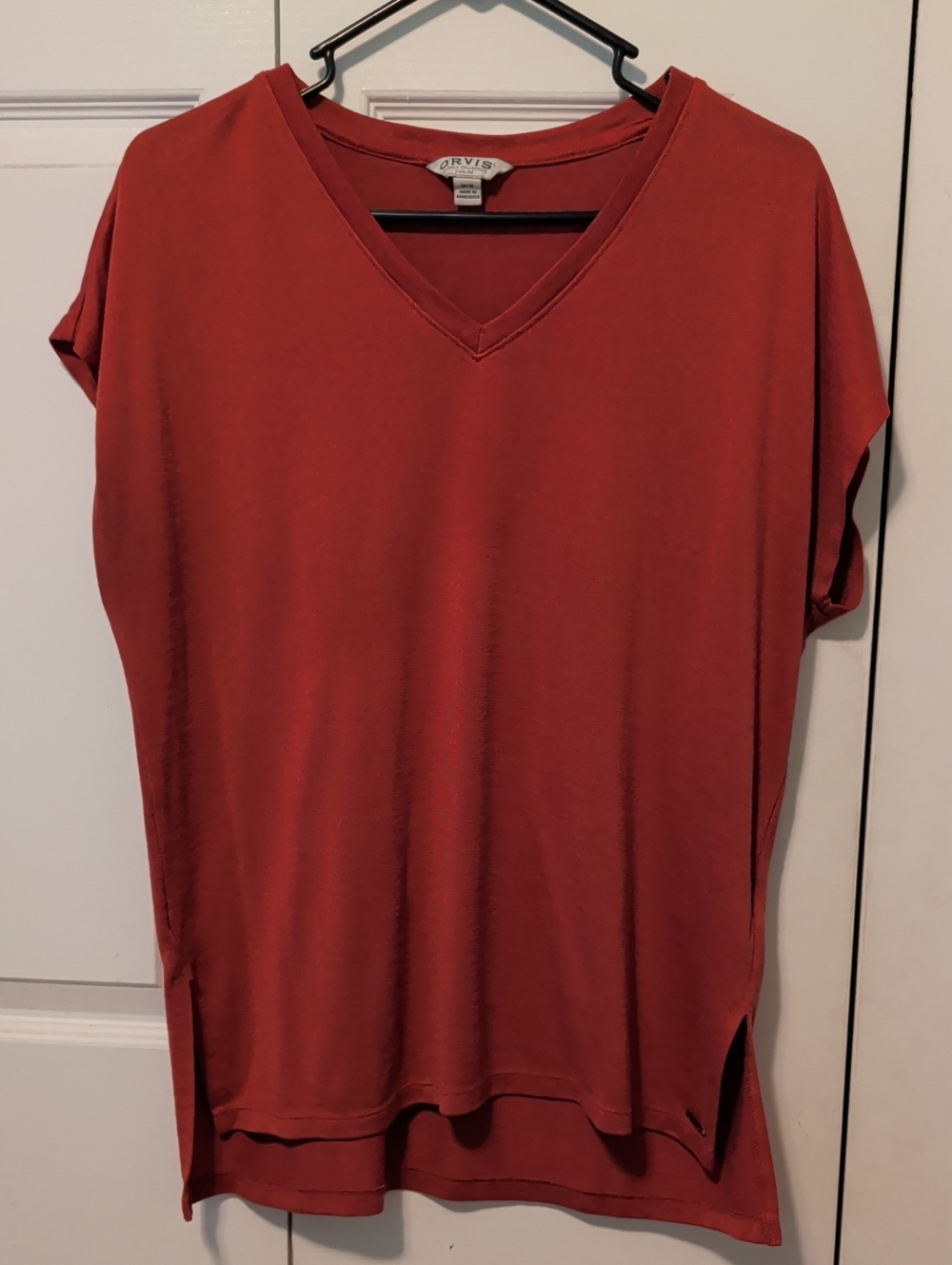 Orvis Women's V-Neck Short Sleeve Tunic — Red